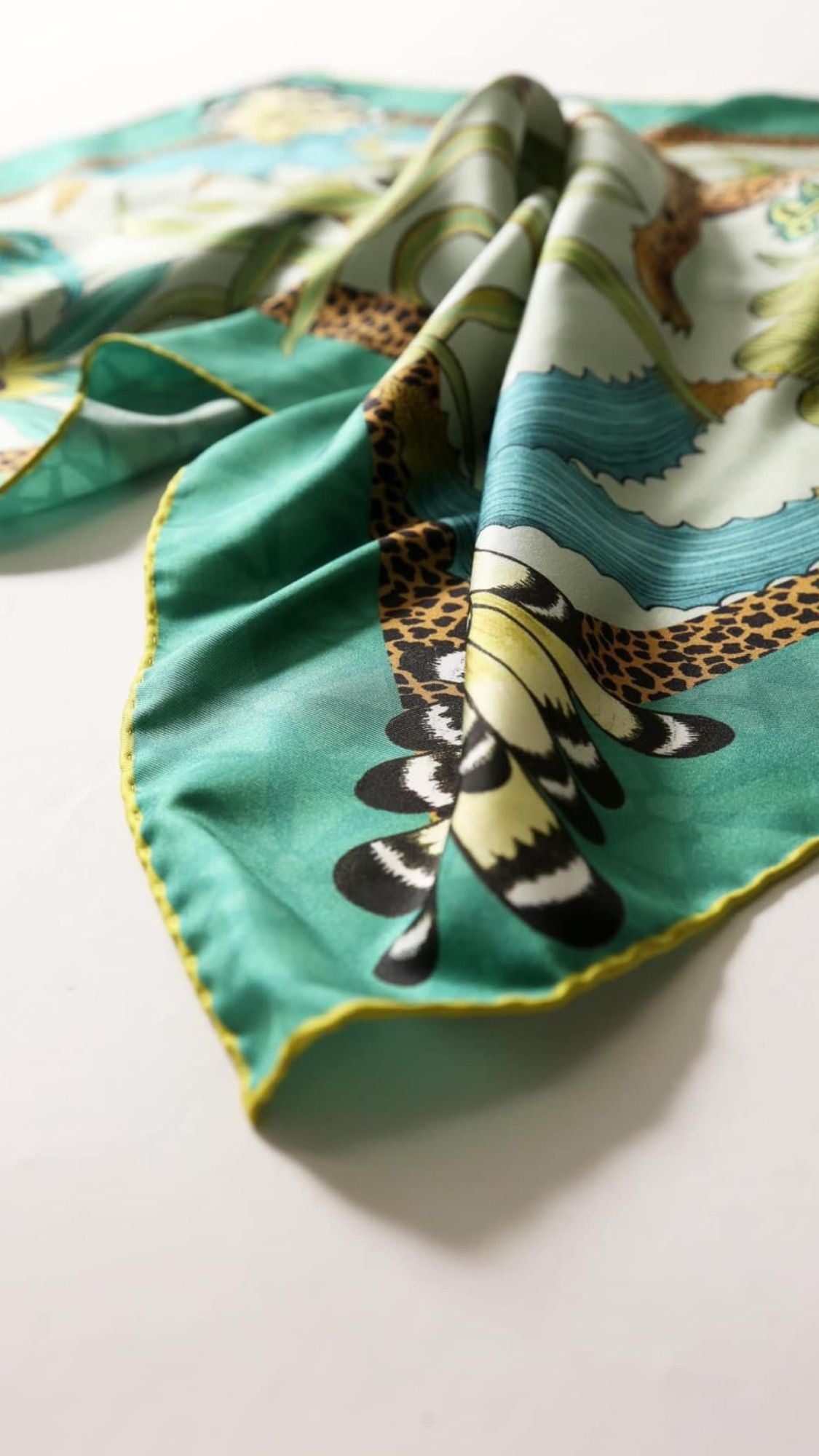 Sabie Kings Silk Scarf Jade