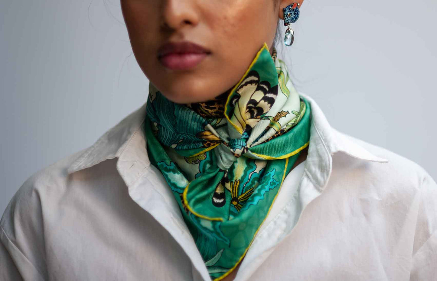 Sabie Kings Silk Scarf Jade