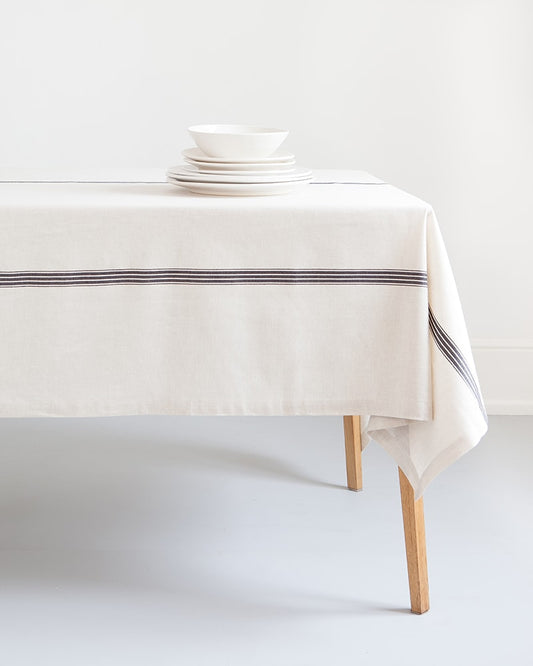 Provincial Stripe -  French Navy on white